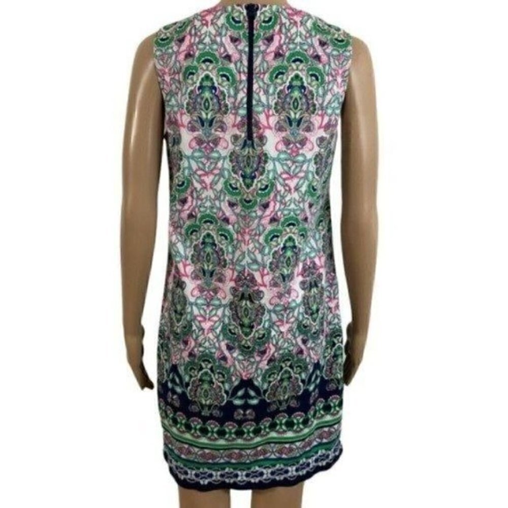 Artisan NY Paisley Floral Sleeveless Dress size 4 cotton spandex - Picture 2 of 11